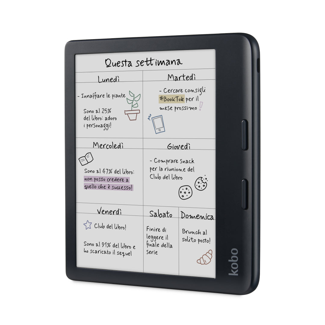 Rakuten Kobo Kobo Libra – 7" E-Ink Kaleido 3, Schwarz