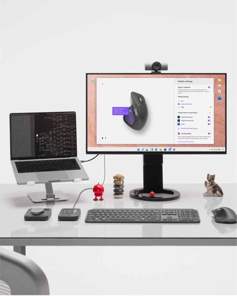 Logitech MX Master 4 – Maus – Kabellos (Bluetooth/2,4 GHz), Logi Bolt, 8000 DPI, Rechts, Graphit