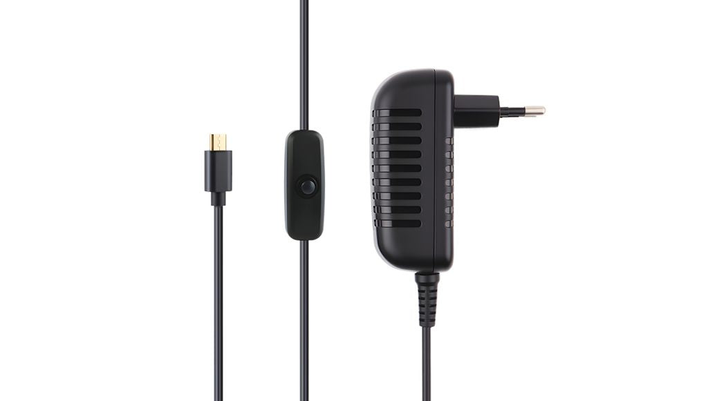 CoreParts MBXGP-AC0011 USB-Ladegerät 15 W – 5 V/3 A, Micro-USB, mit Schalter, EU-Stecker (Typ C)