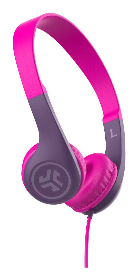 JLab JBuddies Pop Kinderkopfhörer – On-Ear, Stereo, Kabelgebunden, 3,5 mm Klinke, Rosa