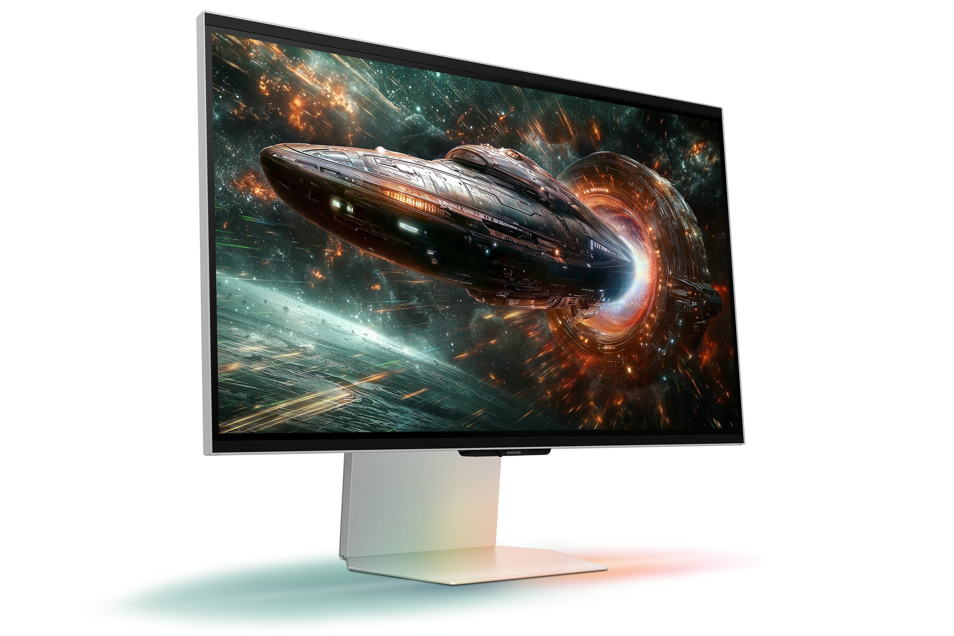 Samsung G90Xf – Monitor, 27" 4K UHD (3840 × 2160), LCD, Silber