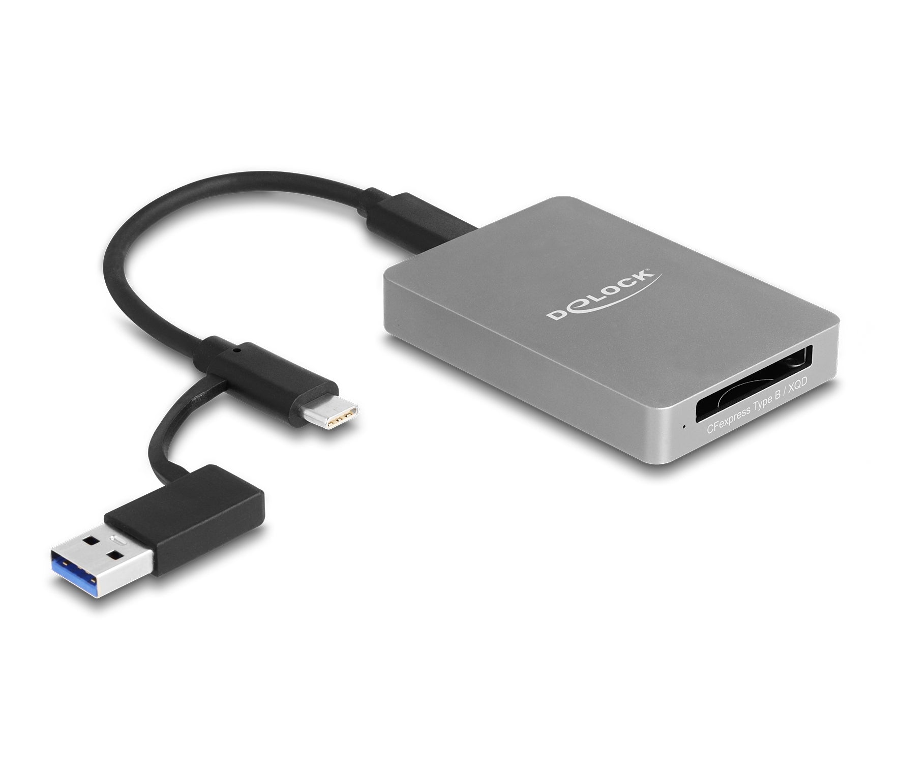 DeLOCK USB-C Kartenleser – CFexpress Typ B, XQD – USB-C 3.2 Gen 2, 10 Gbit/s