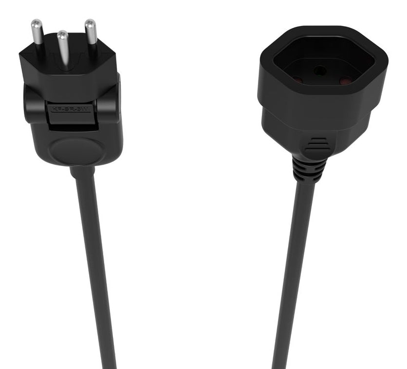 M. Schönenberger Verlängerungskabel – T12–T13, 3 m, 1 mm², Schwarz