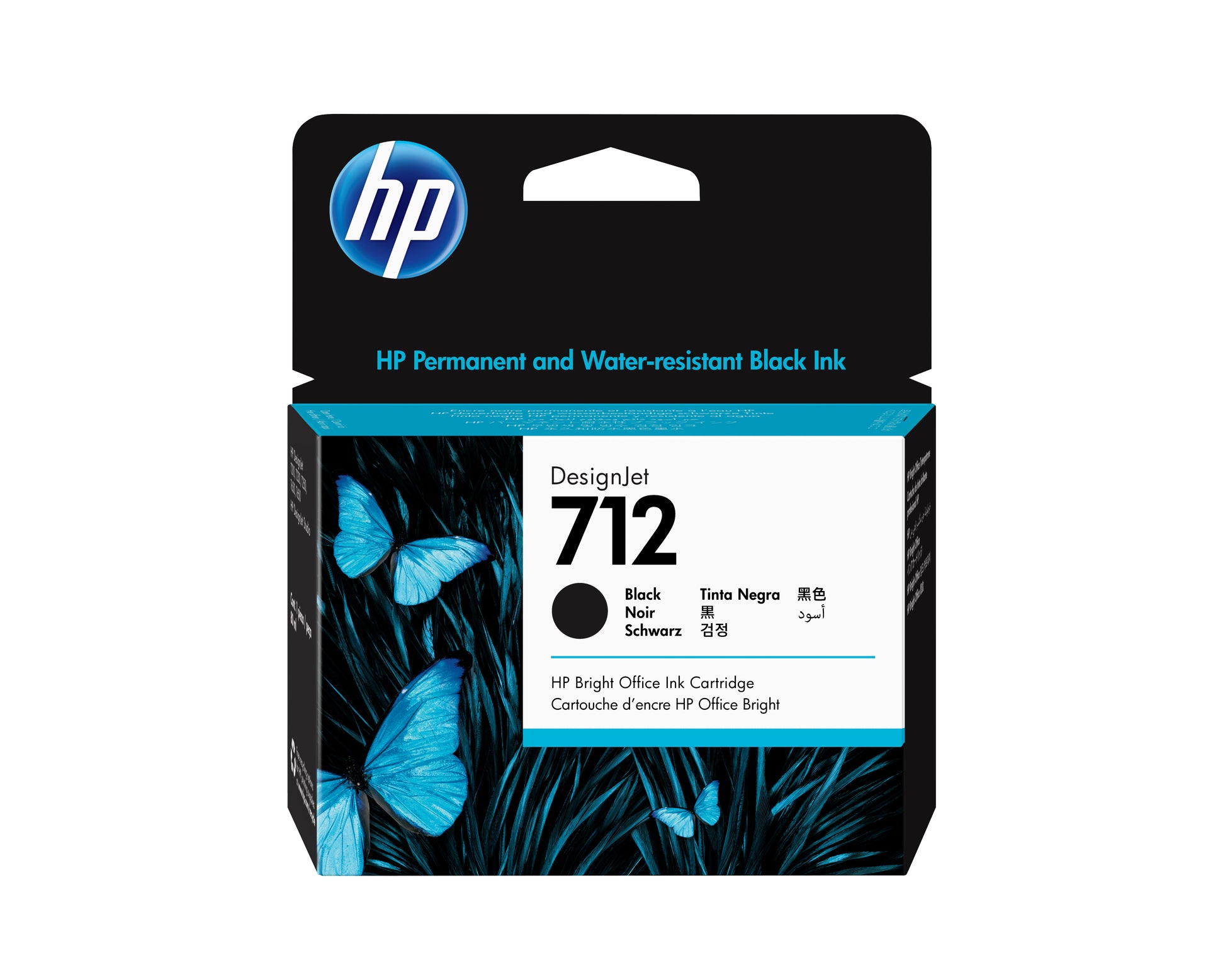 HP Tintenpatrone 712, Schwarz – für Inkjetdrucker und Multifunktionsgeräte