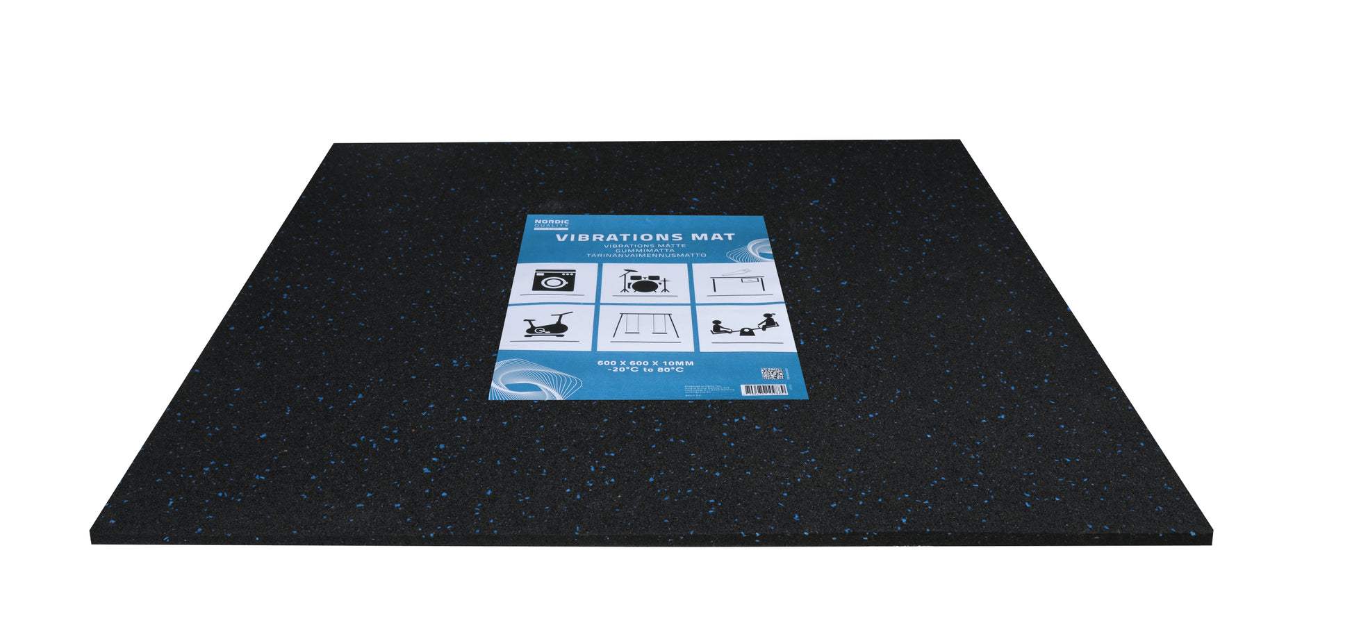 Nordic Quality Vibrationsmatte 352351 – 60,0 × 60,0 × 1,0 cm, für Waschmaschine, Trockner, Geschirrspüler