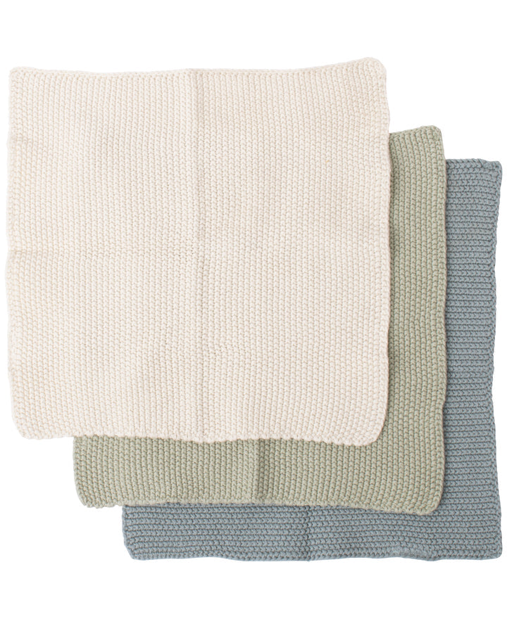 Ladelle Abwaschlappen – grün – 27 × 27 cm – Baumwolle – 3er-Set