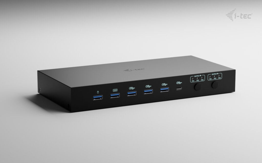 i-tec Dockingstation – USB-C, 4× HDMI, 5× USB-A, 92 W PD, GbE, 3,5 mm Audio, für Windows/Mac/ChromeOS