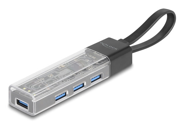 DeLOCK 64335 USB-Hub – USB-C, 4× USB-A, für Windows/Mac/ChromeOS