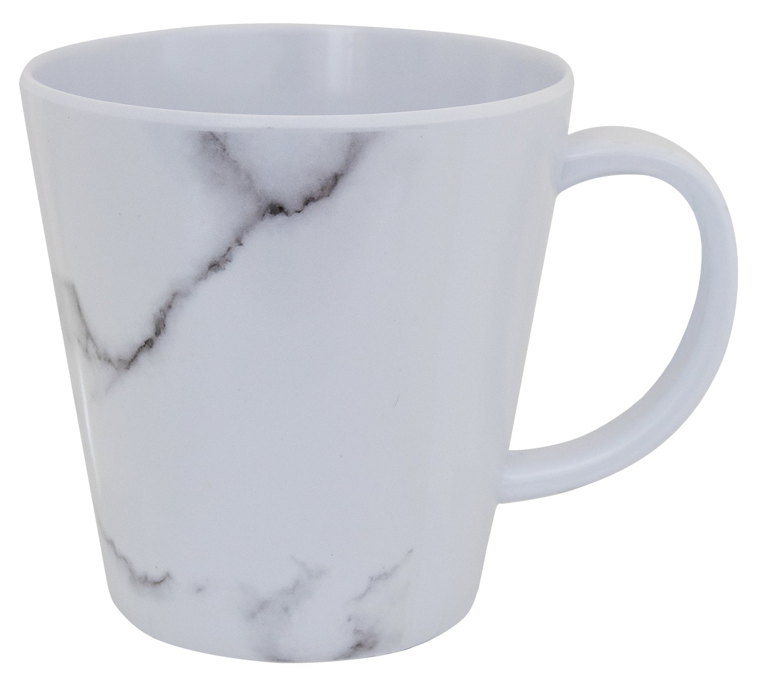 Eurotrail Geschirrset Marble ETKW2071 – 16-teiliges Set, Ø 27 cm, Melamin, Weiss