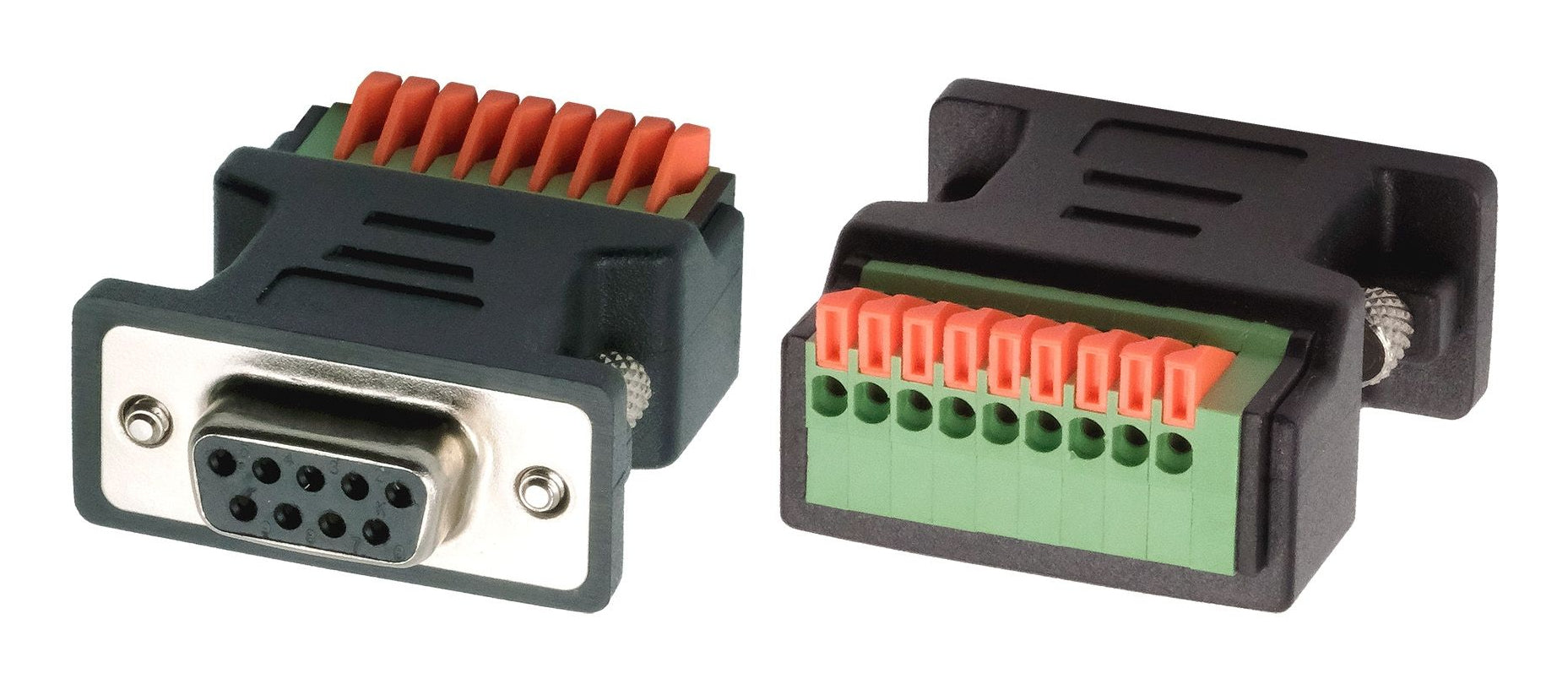 EXSYS EX-49111 Adapter DB9 zu Terminalblock – RS-232, 9-polig – Schwarz