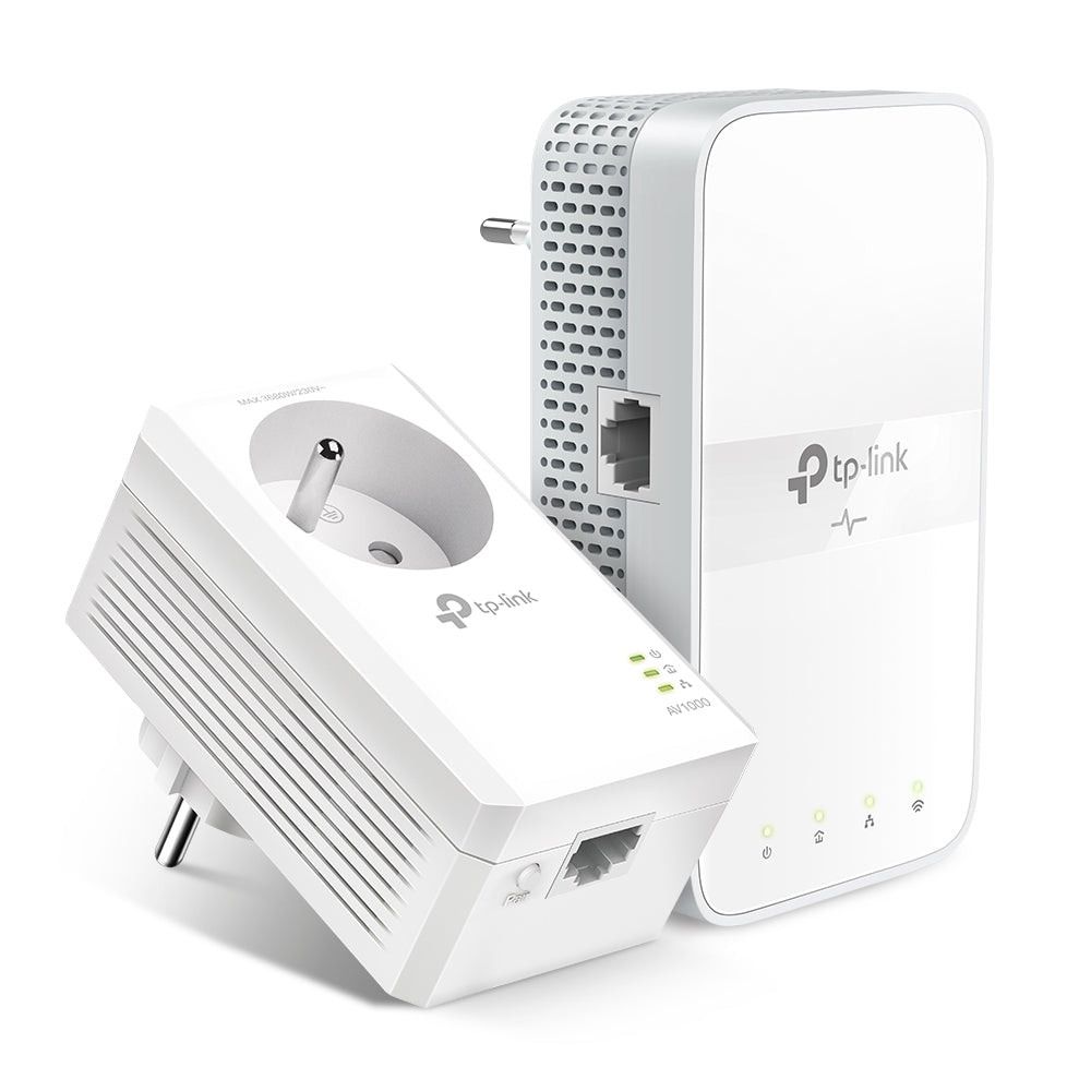 TP-Link TL-WPA7617 – Powerline-WLAN-Kit (2er-Set), Wi-Fi 5, Dual-Band (2,4/5 GHz), AC1200, 1× GbE, Weiss