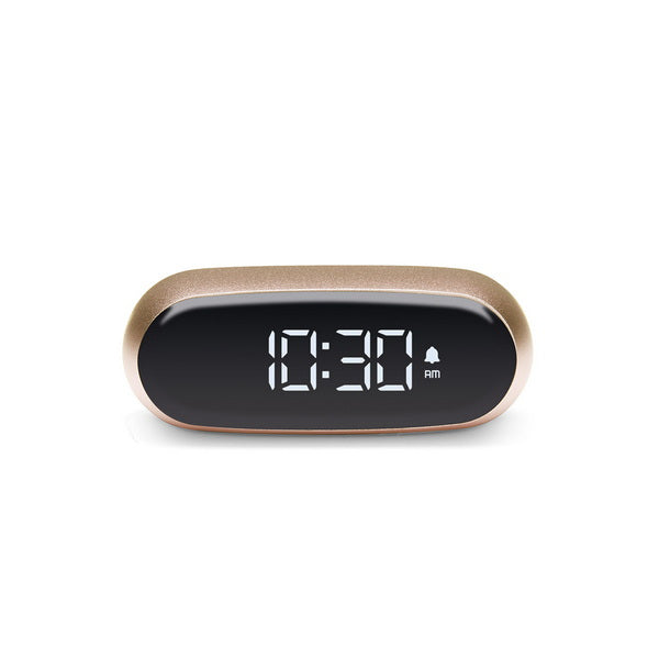 LEXON Minut Wecker – digital – 6,5 × 4,5 × 2,5 cm, gold, Aluminium, USB, Schlummerfunktion