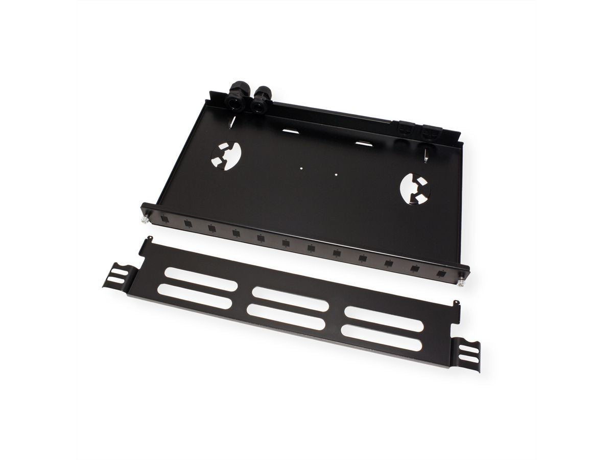 ROLINE Patchpanel LWL – 12× SC-Simplex oder LC-Duplex, 19", 1U, schwarz