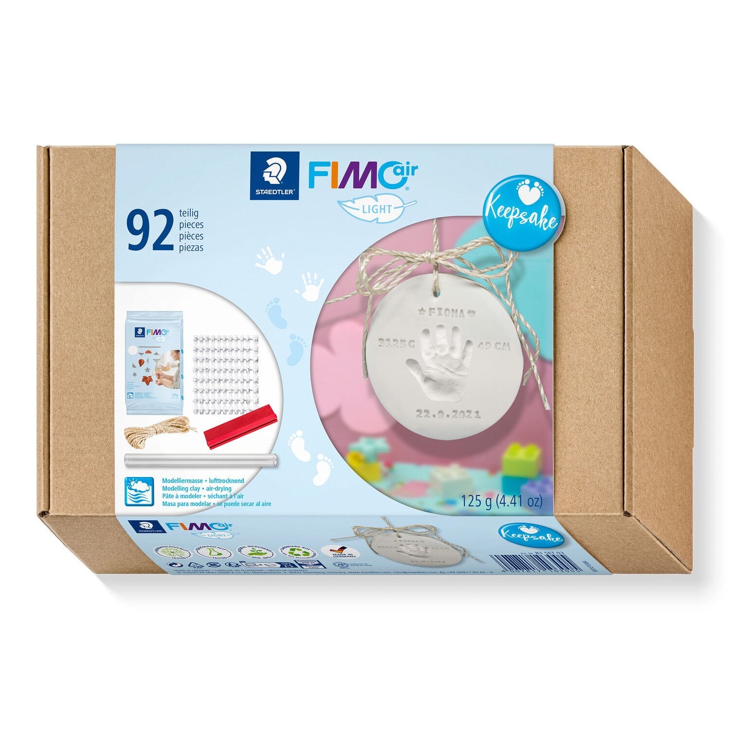 Staedtler FIMO – FIMOair – Modelliermasse-Set (lufttrocknend) – 125 g – 92-teilig