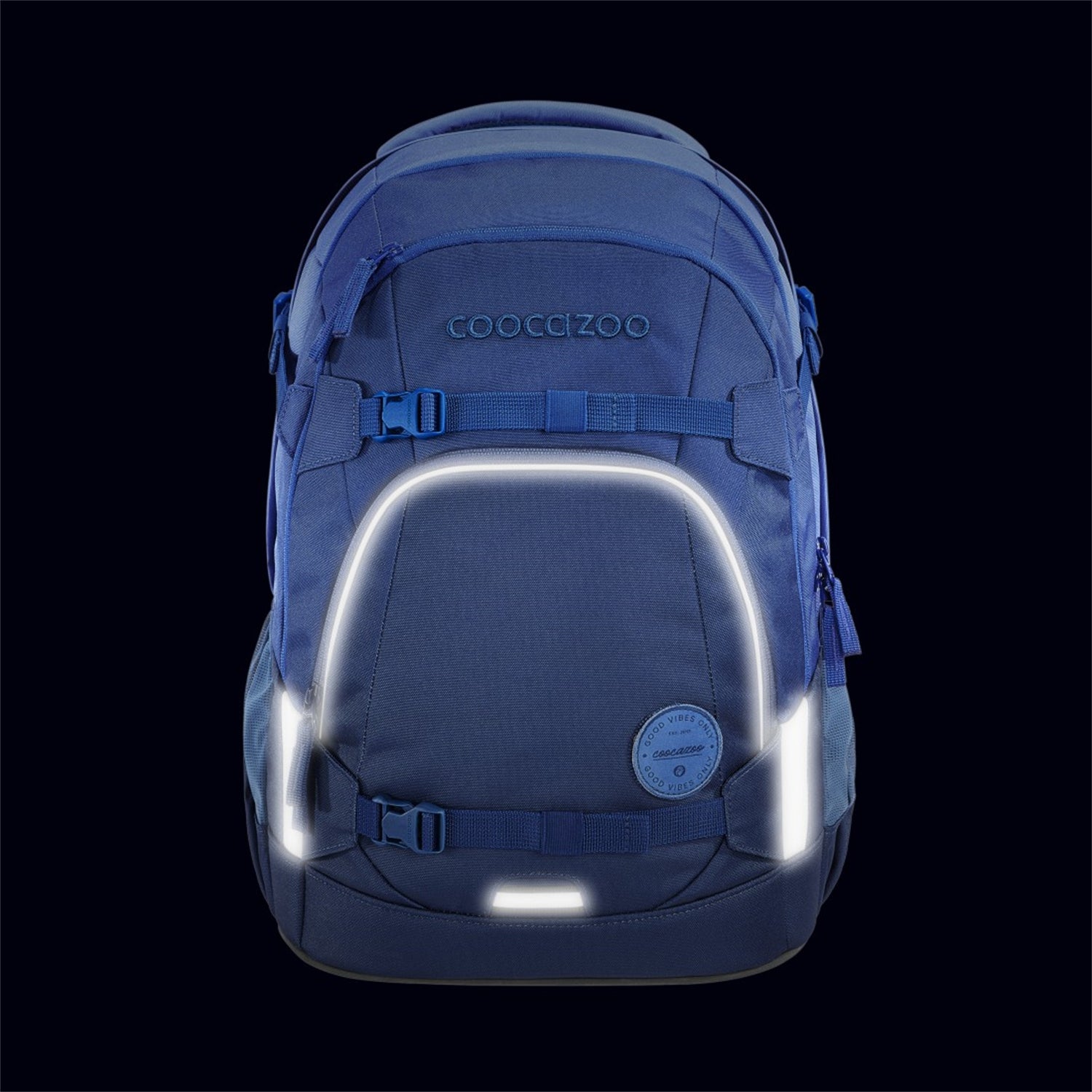 Coocazoo Rucksack Mate – All Blue – 30,0 × 44,0 × 23,0 cm – recycelte Materialien