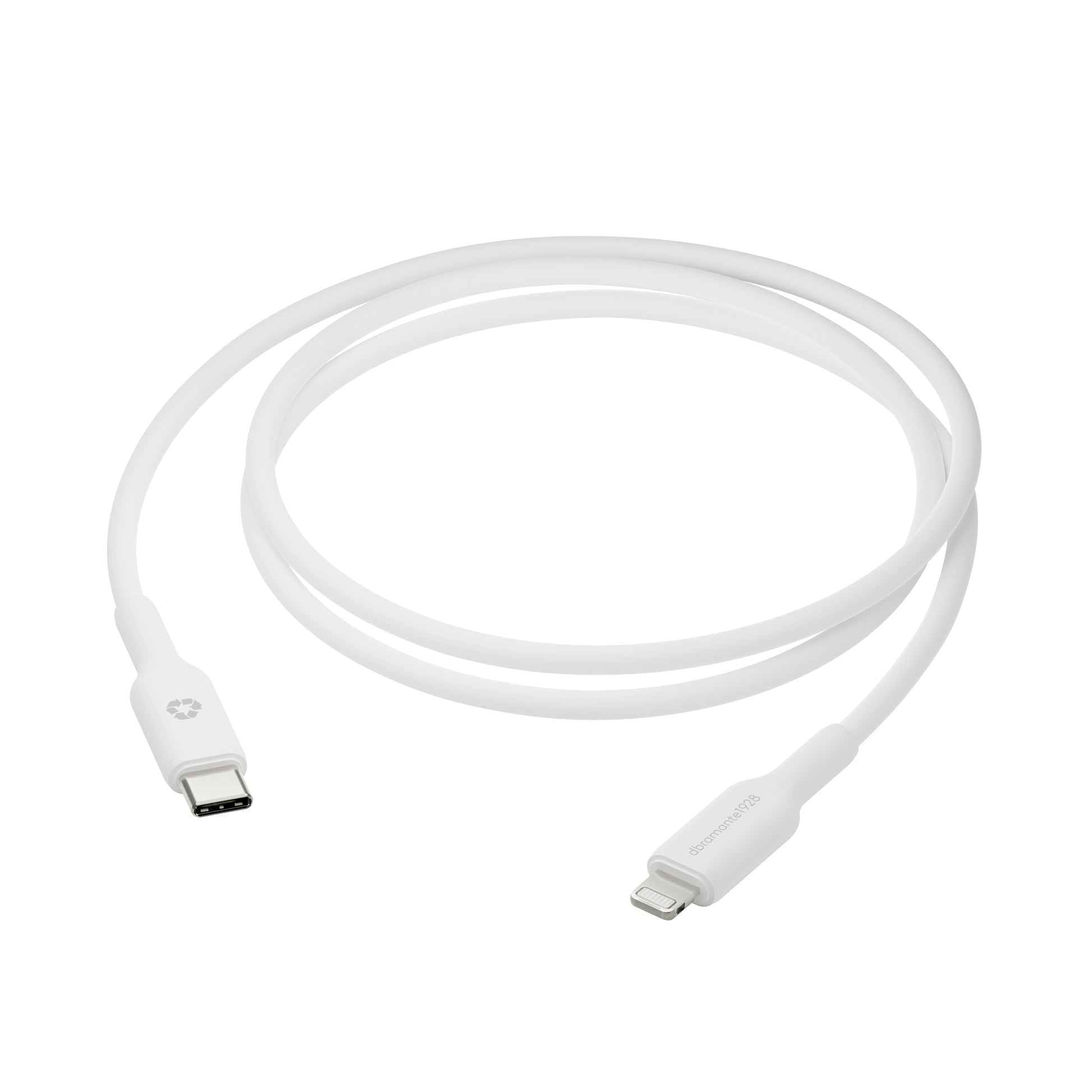 dbramante1928 Daten- & Ladekabel – USB-C auf Lightning 1 m, PD 27 W, Weiss – für iPhone/iPad