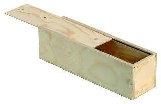 Weizenkorn Weinpräsentkarton Fichte Beige – Innenmass 353 × 108 × 108 mm – für 1 Flasche – 1 Stück