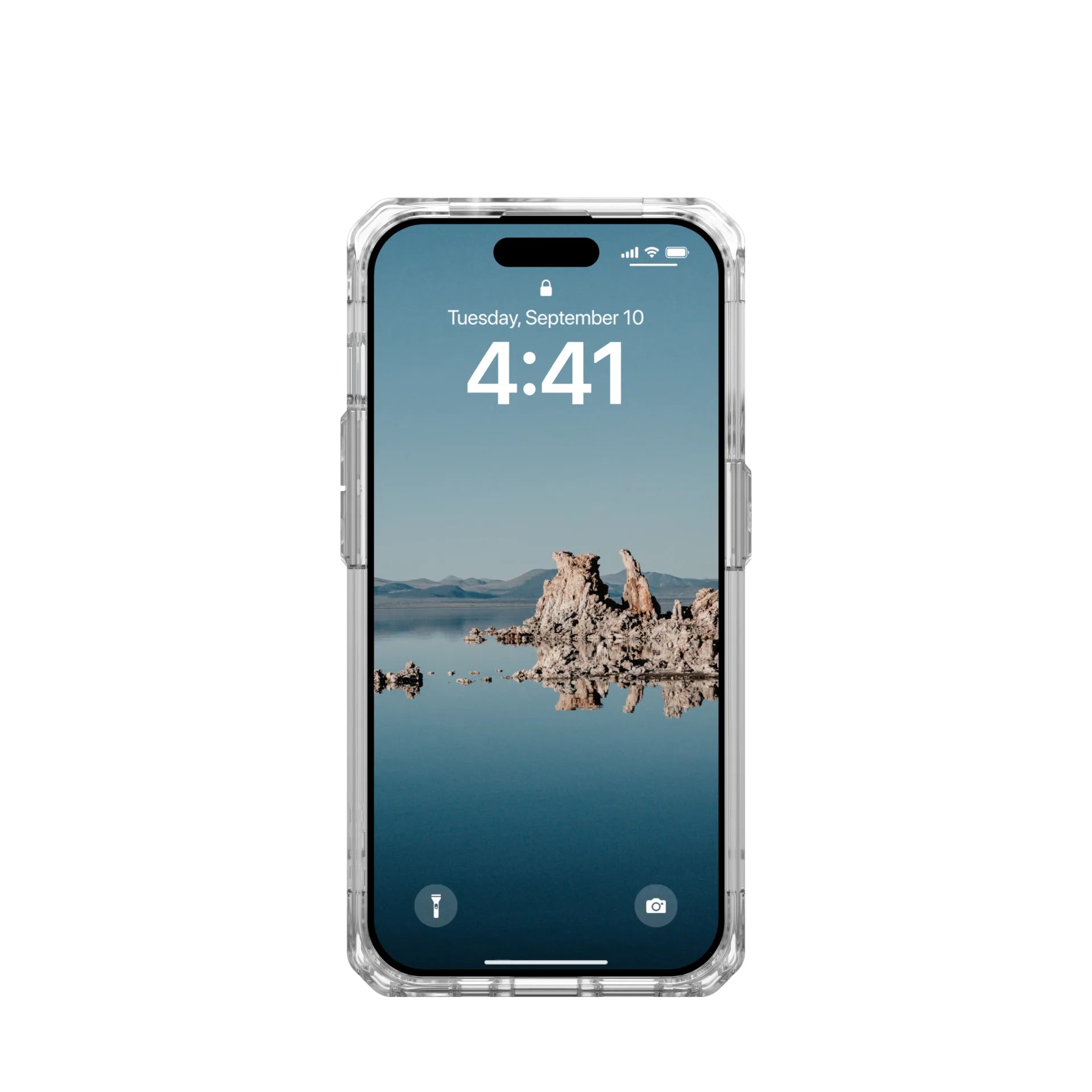 Urban Armor Gear UAG – Backcover Plyo – für Apple iPhone 15 Pro – transparent/gold – TPU/PC – MagSafe-kompatibel