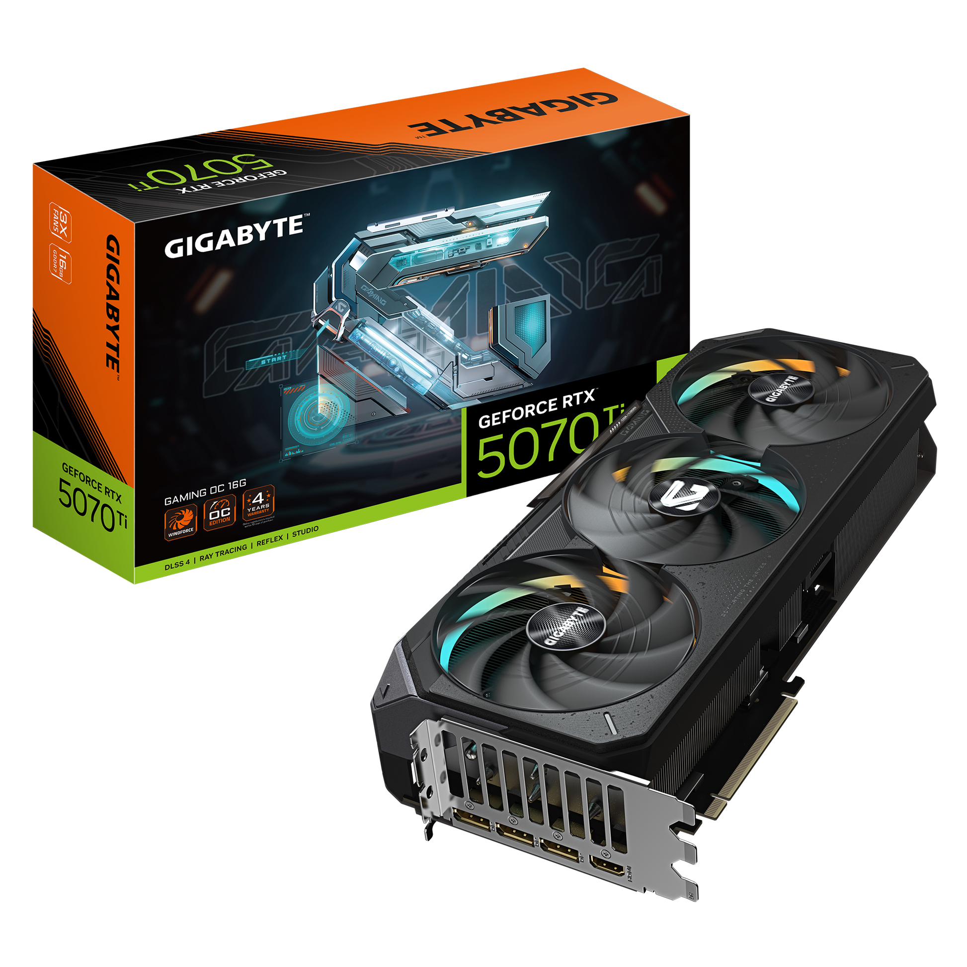 GIGABYTE GV-N507TGAMING OC-16GD – Grafikkarte – GeForce RTX 5070 Ti, 16 GB GDDR7, PCIe 5,0 x16, 3×DP/1×HDMI