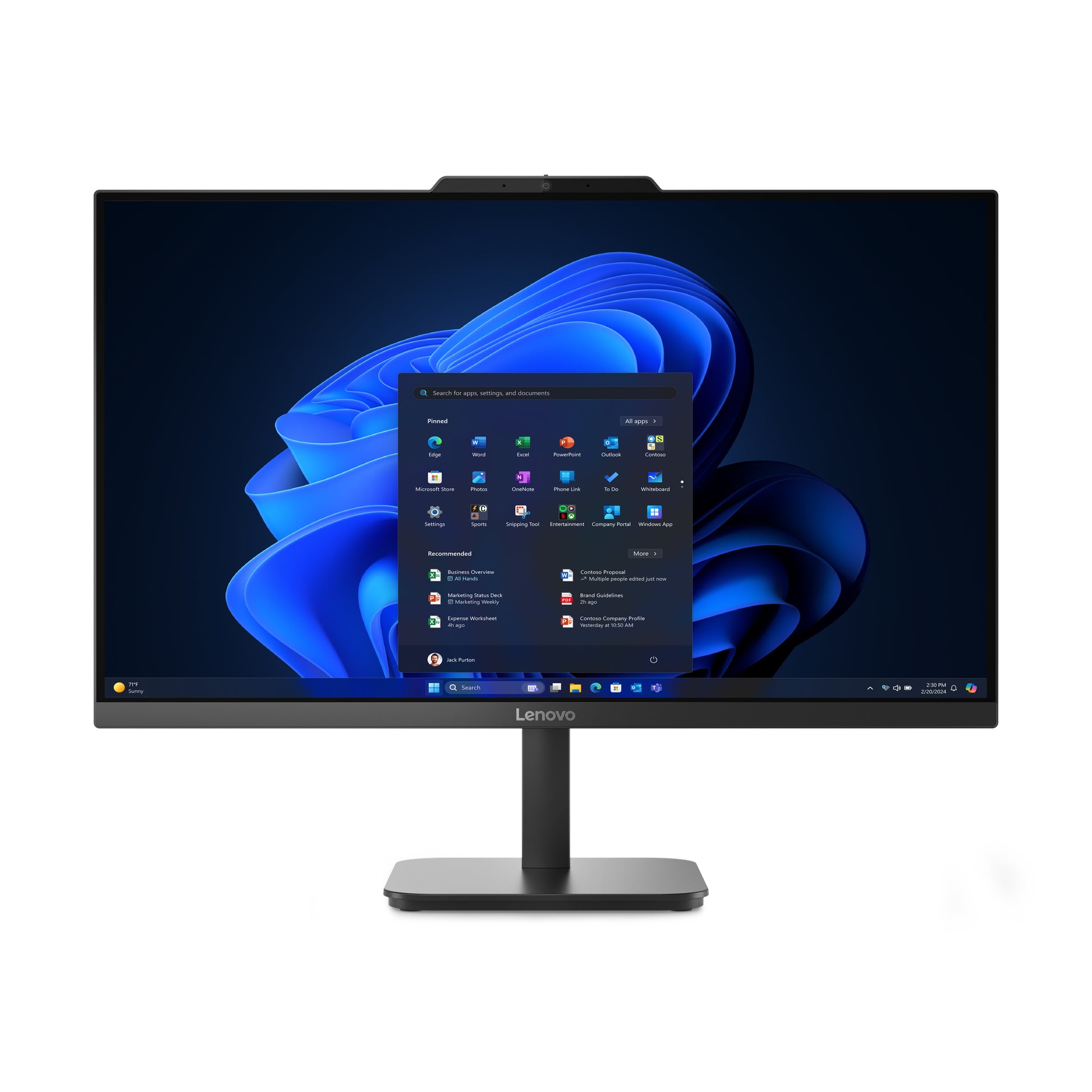Lenovo V100 All-in-One – 23,8" Full HD, Intel N100, 8 GB RAM, 256 GB SSD, Windows 11 Pro