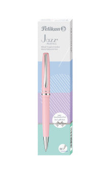 Pelikan Jazz Pastell Kugelschreiber – Blau, Medium, Druck, Metall, Pink, dokumentenecht, nachfüllbar