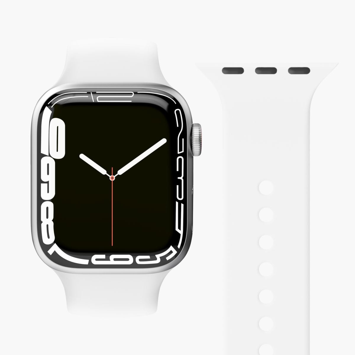Vonmählen Silicon Loop 1 – Sportarmband, Weiss, für Apple Watch 38 mm, 40 mm, 41 mm