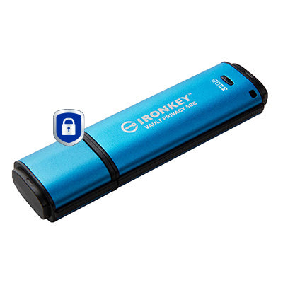 Kingston Technology Kingston IronKey Vault P50C USB-Stick – 32 GB, USB-C, AES-256, FIPS 197