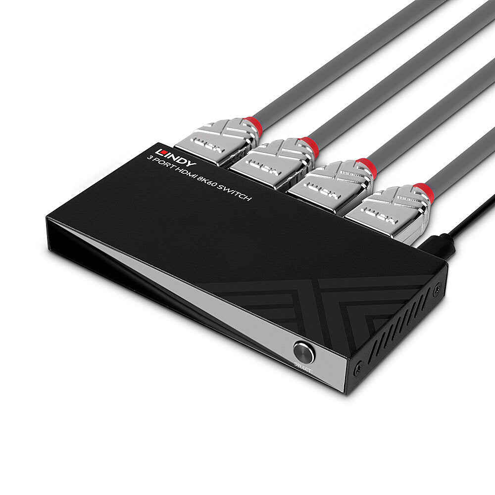 Lindy 3 Port HDMI 8K60 – HDMI-Switch, 3×1, 8K