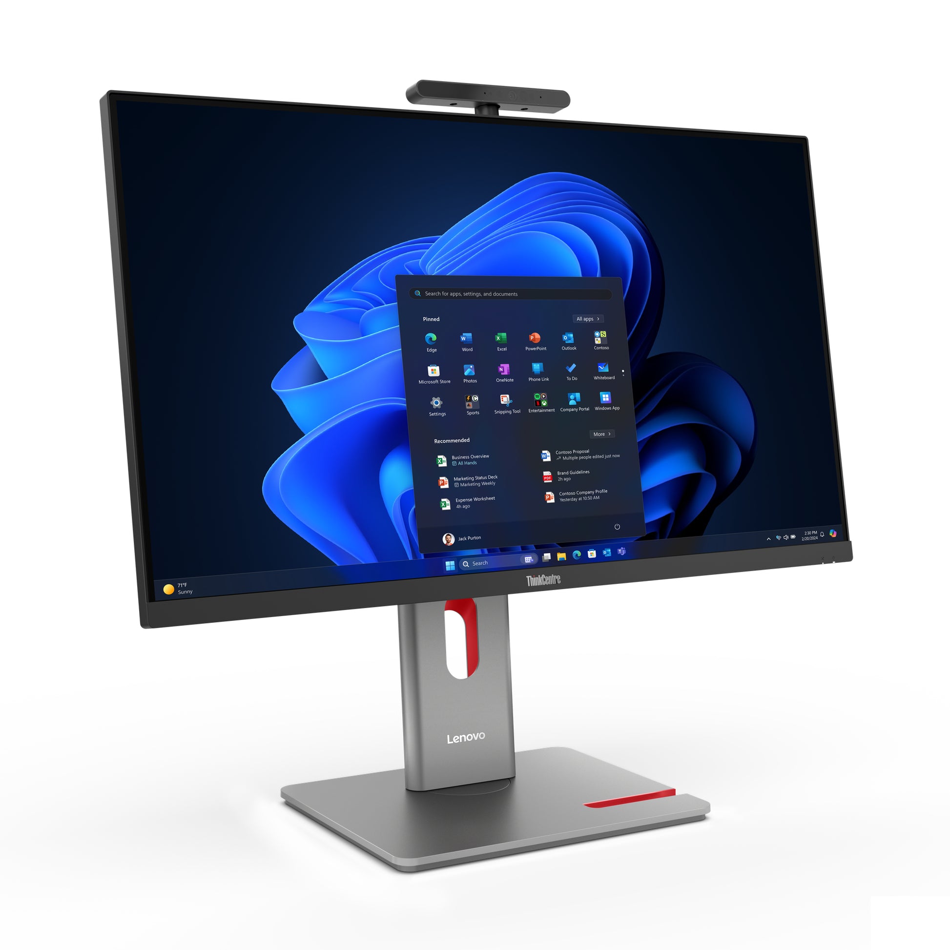 Lenovo All-in-One – 27" Quad HD, Intel Core Ultra 5 235, 16 GB RAM, 512 GB SSD, Windows 11 Pro