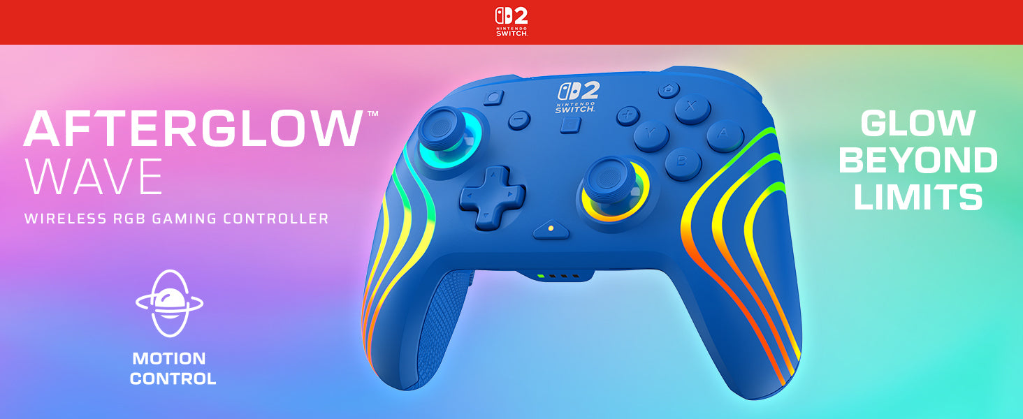Turtle Beach Afterglow Wave – Gamepad – Bluetooth/USB, RGB, für Nintendo Switch & mehr, Blau