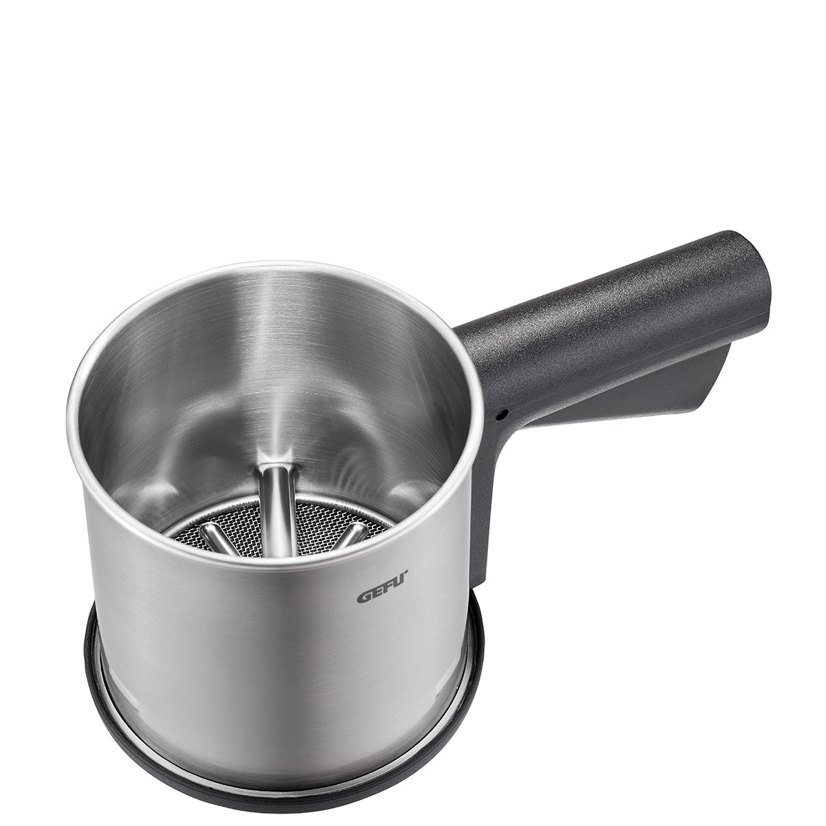 GEFU CIRCO – 2-teiliger Topfuntersetzer, Ø 20 cm, Silikon/Edelstahl, Schwarz
