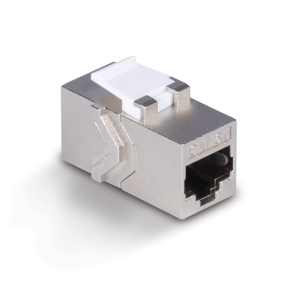 Lindy 60188 Keystone-Modul – RJ-45 zu RJ-45, Cat6a, 500 MHz, Nickel/Gold-Kontakte, Zinkgehäuse