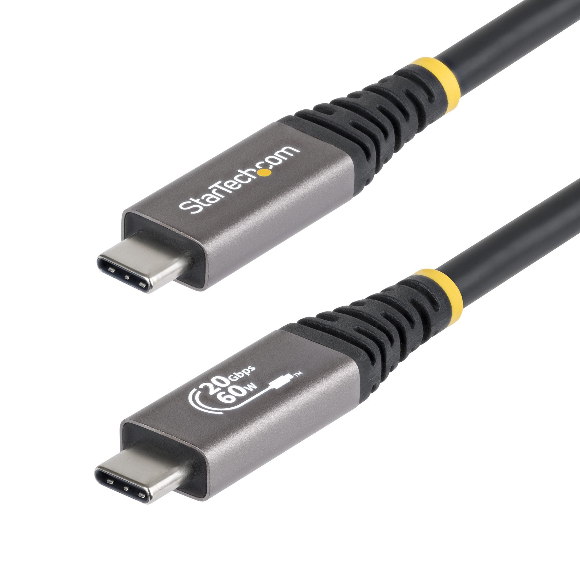 StarTech.com USB-C auf USB-C Kabel – USB4 20 Gbit/s – 3 m – PD 60 W – DP 2.1 (4K/120) – Schwarz