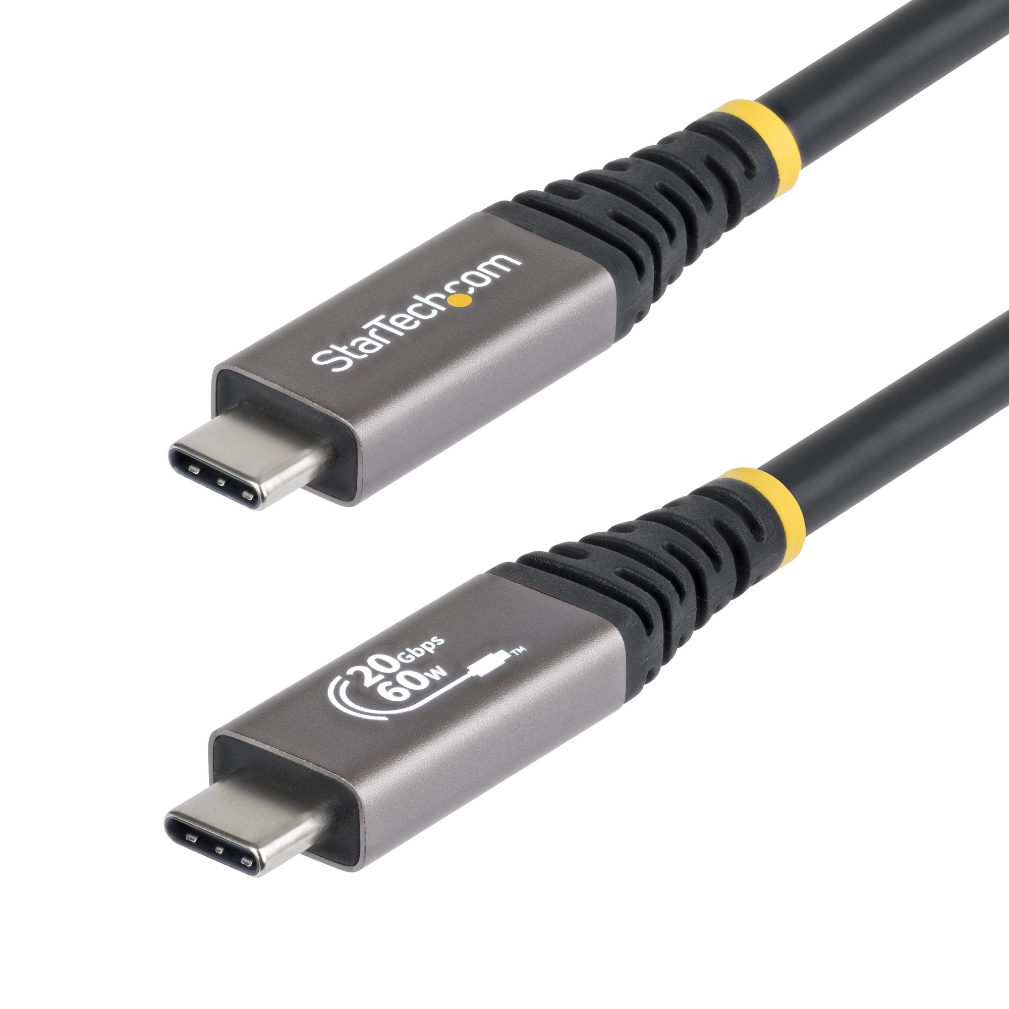 StarTech.com USB-C auf USB-C Kabel – USB4 20 Gbit/s – 3 m – PD 60 W – DP 2.1 (4K/120) – Schwarz