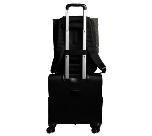 Exacompta Notebook-Rucksack EXACTIVE YOUNG – wasserabweisend, Polyurethan – Khaki, 370 × 460 × 160 mm
