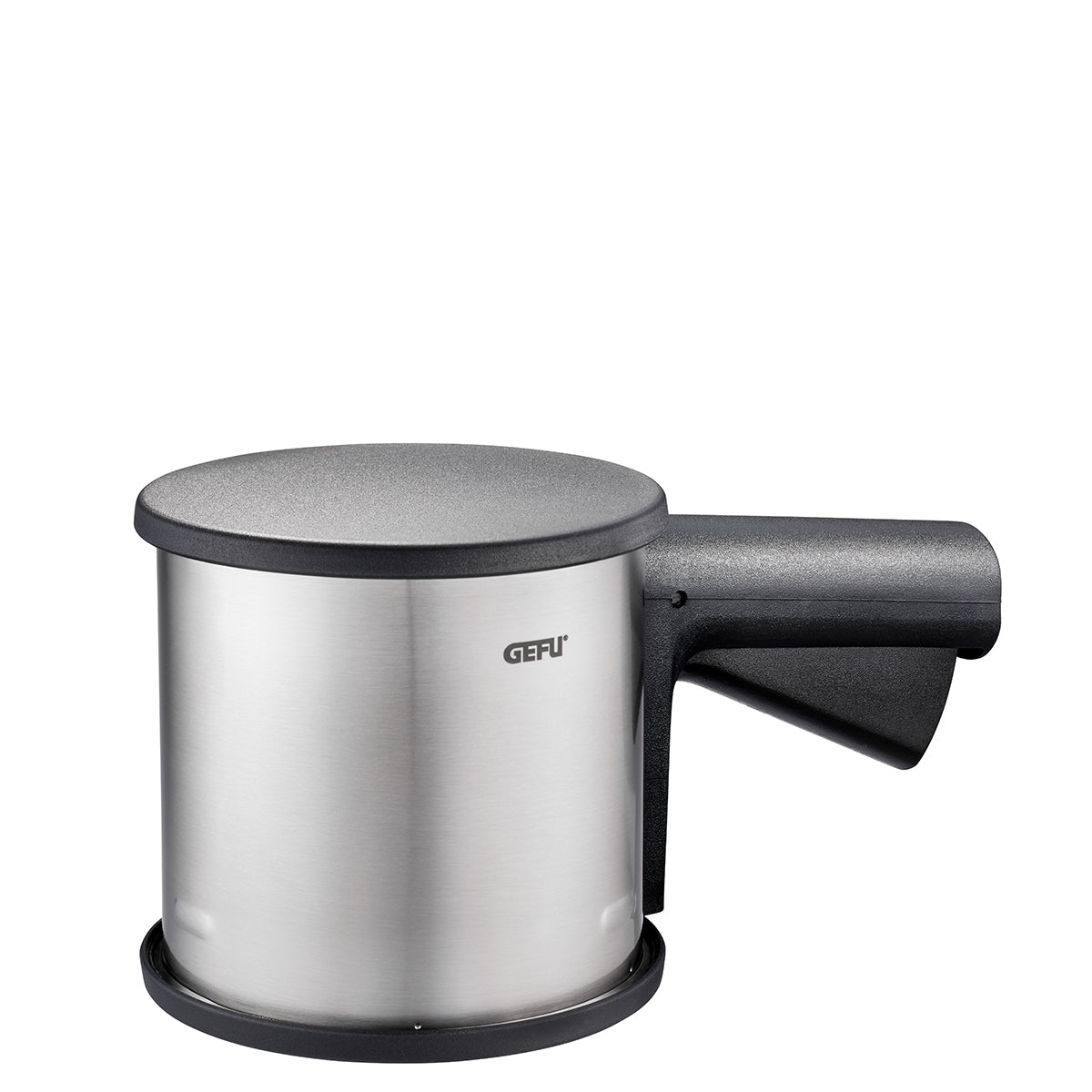GEFU CIRCO – 2-teiliger Topfuntersetzer, Ø 20 cm, Silikon/Edelstahl, Schwarz