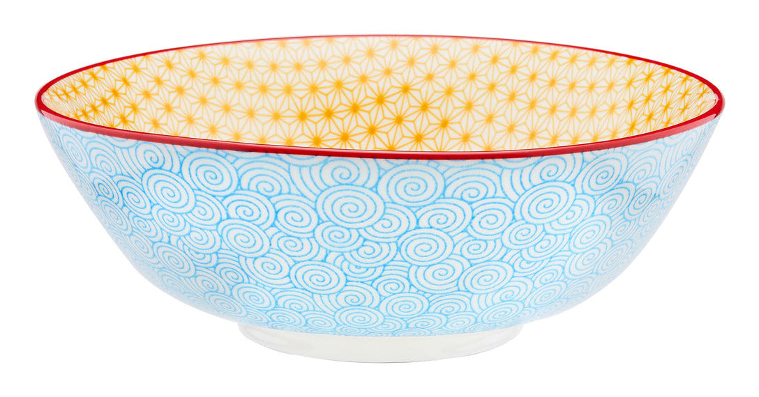 Björn PATTERN Suppenteller – Porzellan, Mehrfarbig, Ø 21,0 cm, 6 Stück