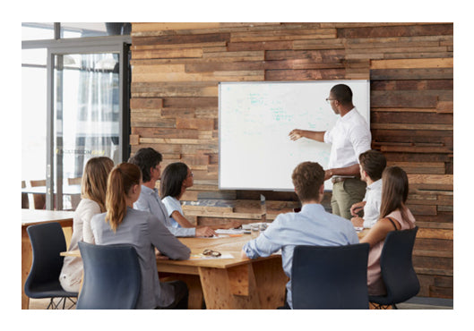 Bi-Office Whiteboard – 120 × 90 cm, lackierter Stahl, Aluminiumrahmen, Wandmontage
