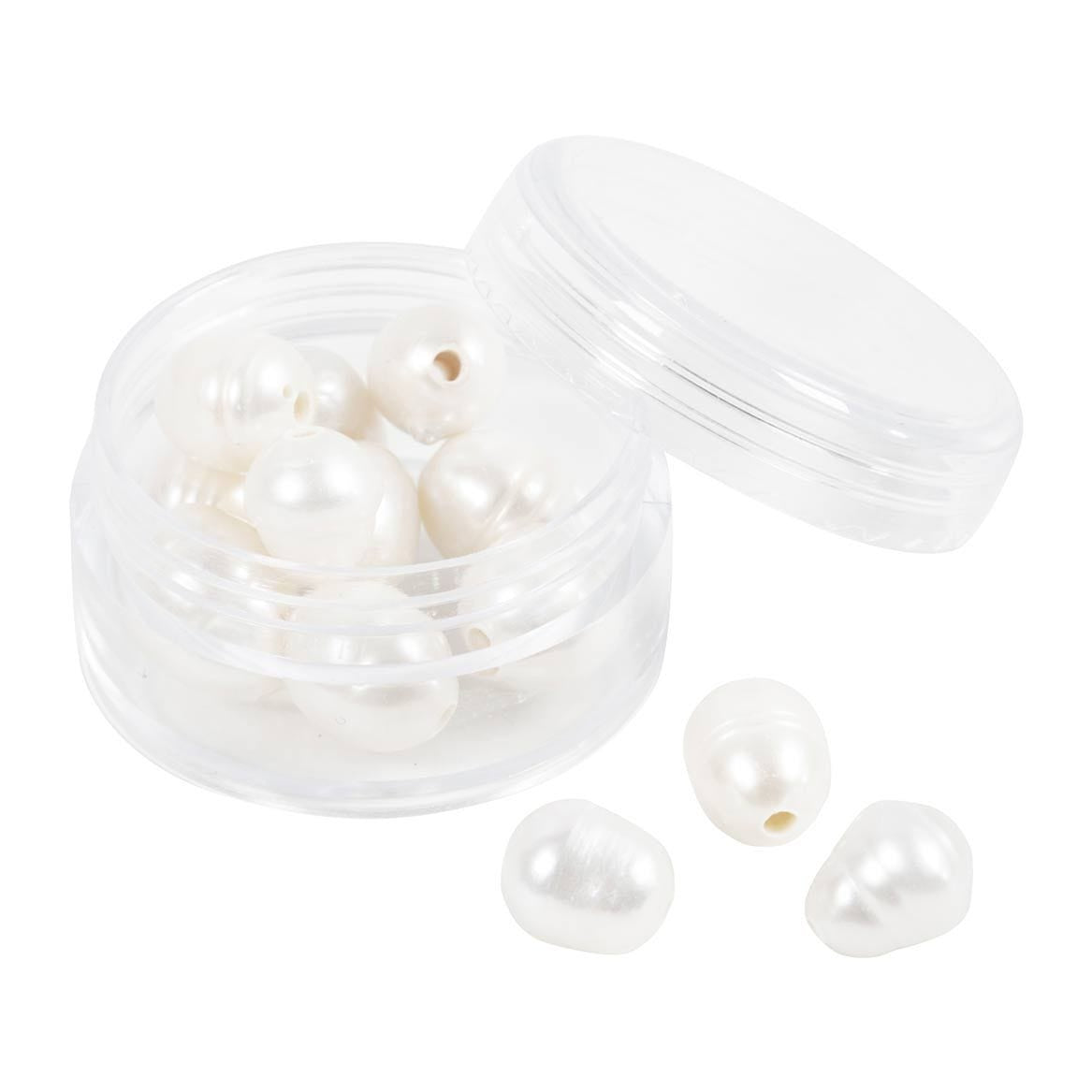 Creativ Company Perlenset – Perlmutt – Ø 9 mm, Loch 2 mm – 13 Stk.