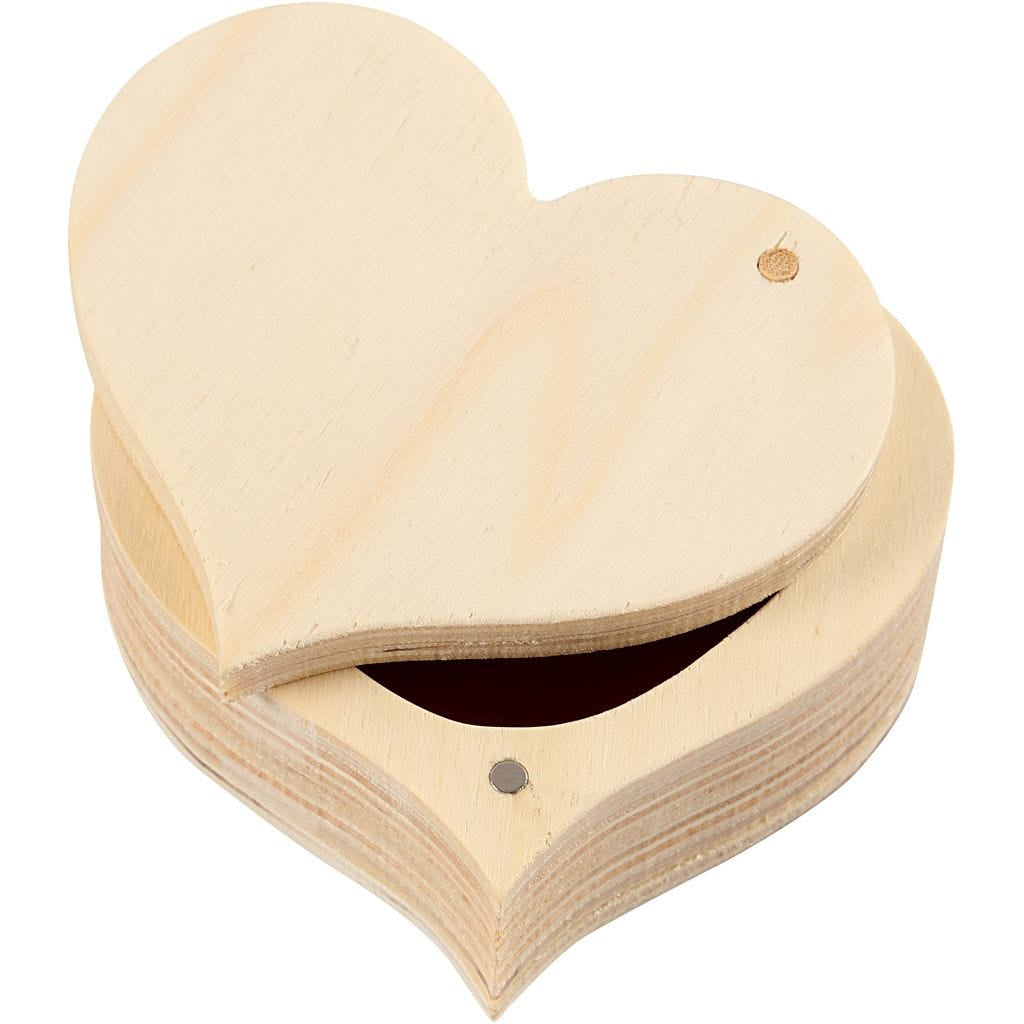 Creativ Company Aufbewahrungsbox Herz – Holz – Braun – 90 × 40 × 26 mm