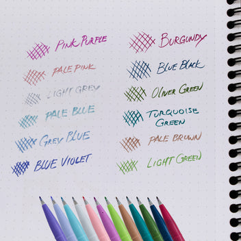 Pentel Brush Pen Pastell – Pinselspitze, 12 Farben