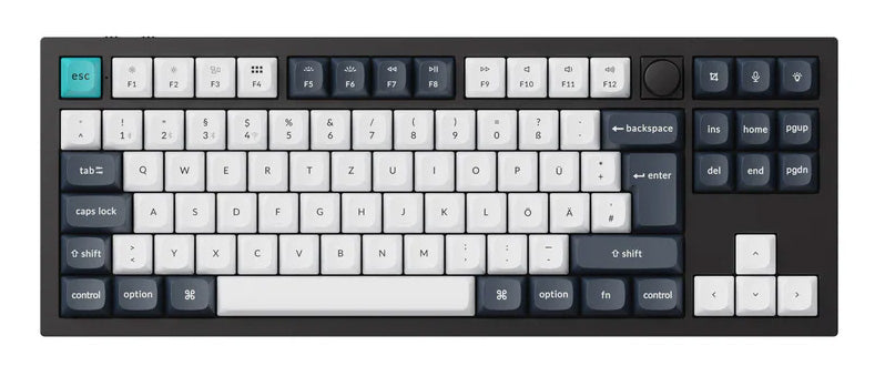 Keychron Q3 Max – Tastatur TKL – Mechanisch (Braun) – Bluetooth & 2,4 GHz – QWERTZ (CH) – RGB – Schwarz