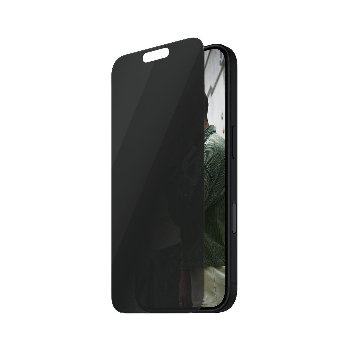 PanzerGlass SAFE. – Privacy-Filter (Panzerglas), Ultra-Wide Fit – für iPhone 16/iPhone 15 – mit Applikator