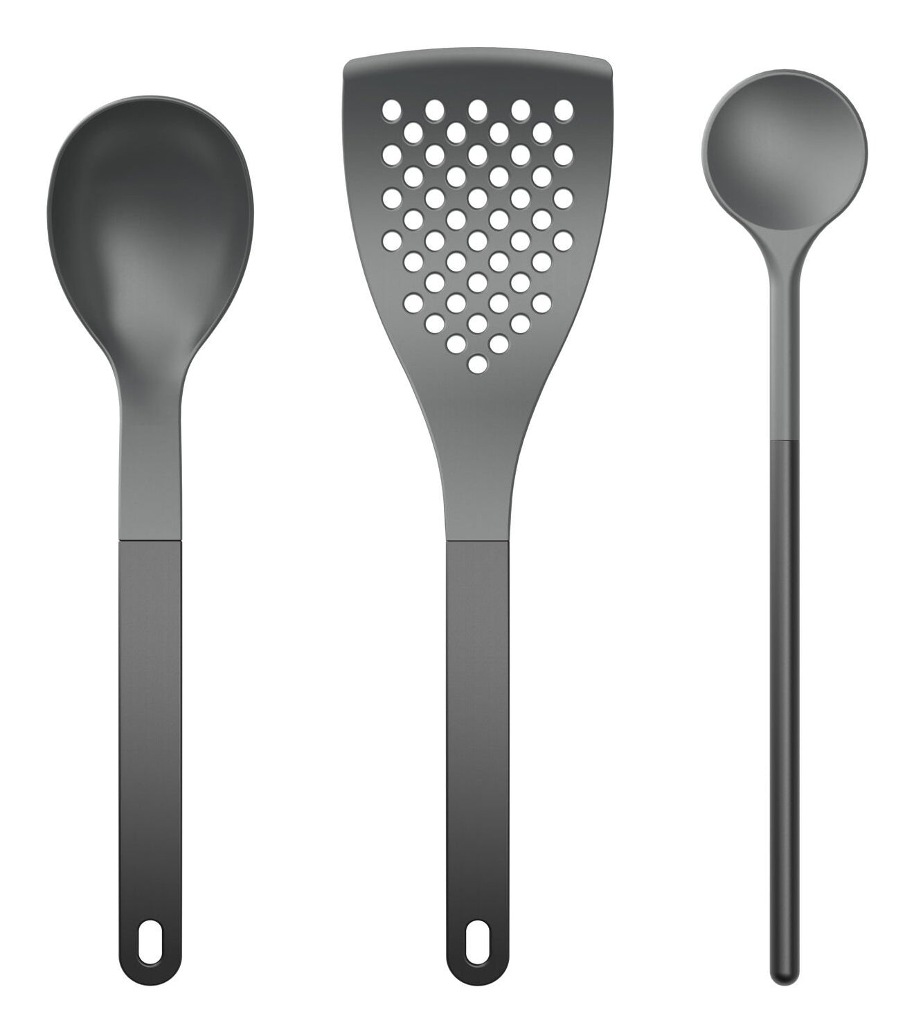 Rosti Optima – 3-teiliges Küchenhelfer-Set, 31 × 8,5 cm, Nylon, Schwarz/Grau