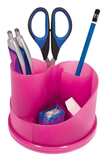Wedo Multiköcher – Kunststoff, pink transparent, 128 × 108 mm