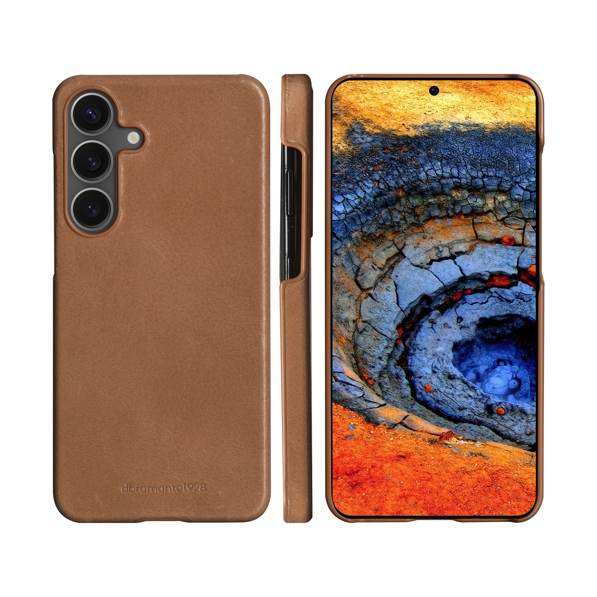 dbramante1928 Lynge Wallethülle – für Samsung Galaxy S25+, mit Kartenfach, Leder, Beige, stossdämpfend