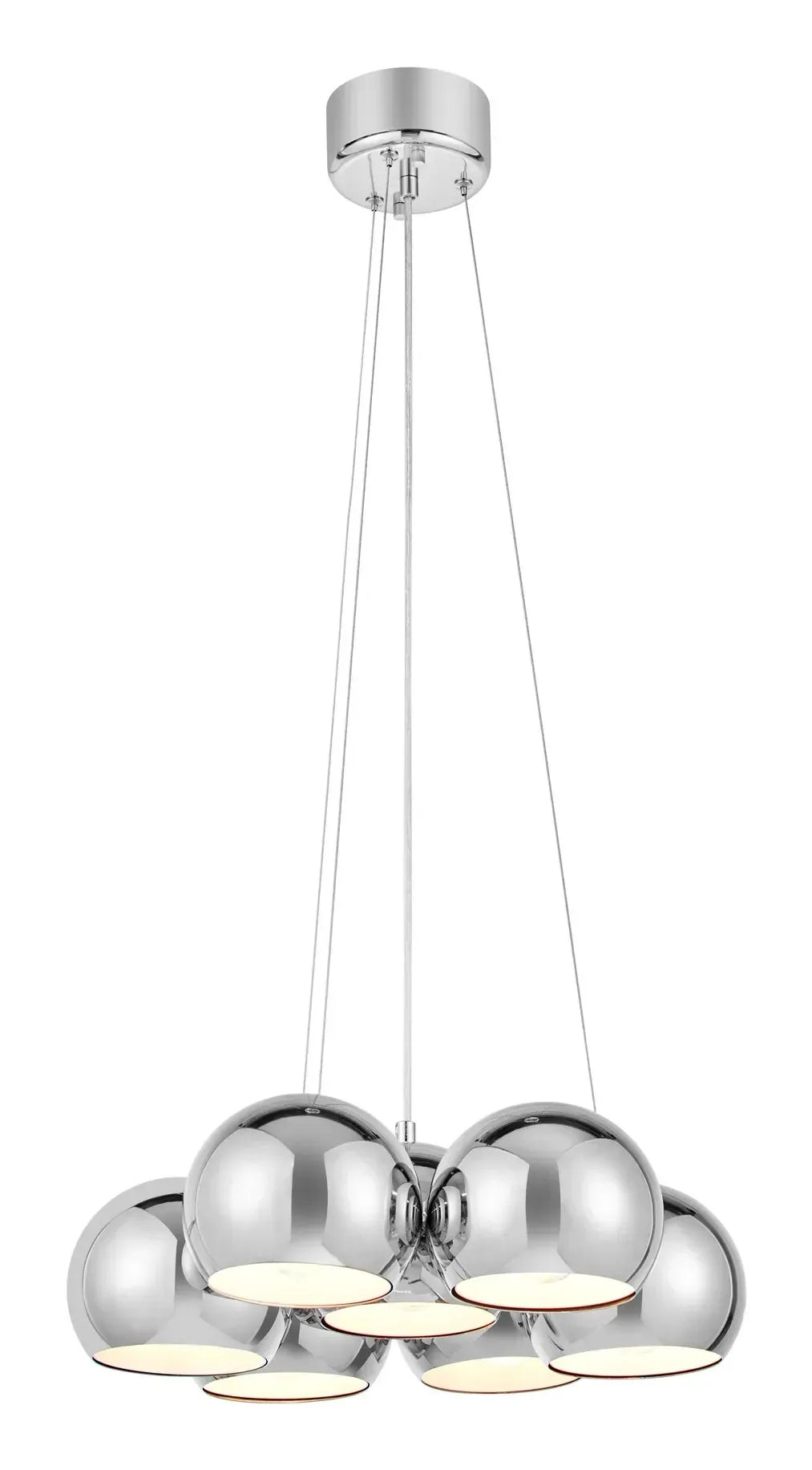 Markslöjd Deckenleuchte Cupolo – Ø 45 × 15 cm, 40 W, nicht dimmbar, Chrom, E14, 7-flammig, exkl. Leuchtmittel
