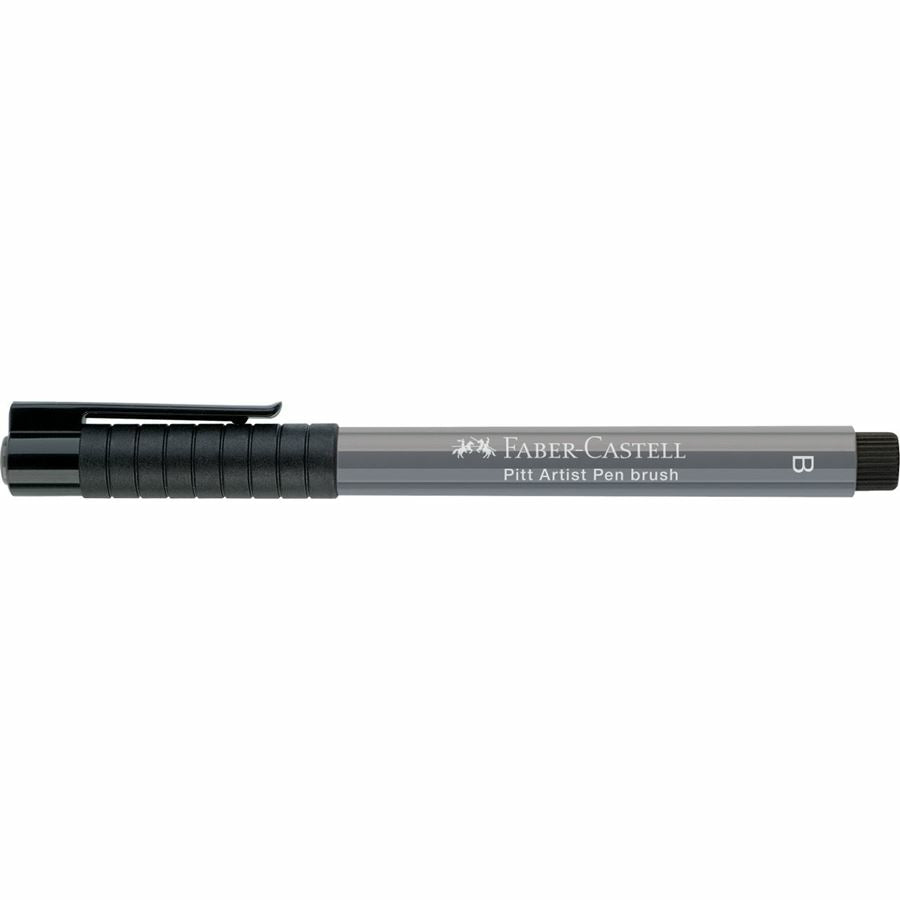 Faber-Castell Pitt Artist Pen Pinselstift – 2,5 mm, pigmentiert, wasserfest, kaltgrau IV