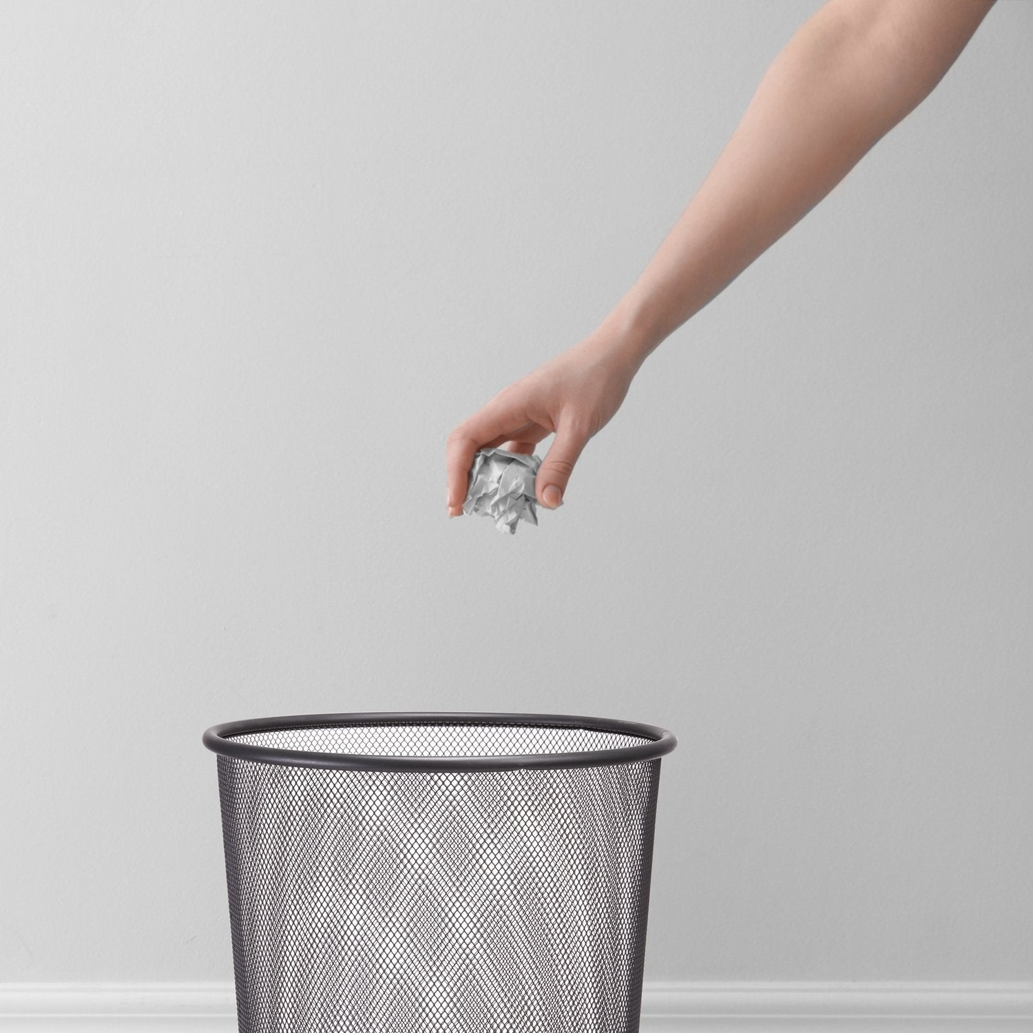 Zeller Present Papierkorb – 18 l – Stahl, rund – anthrazit