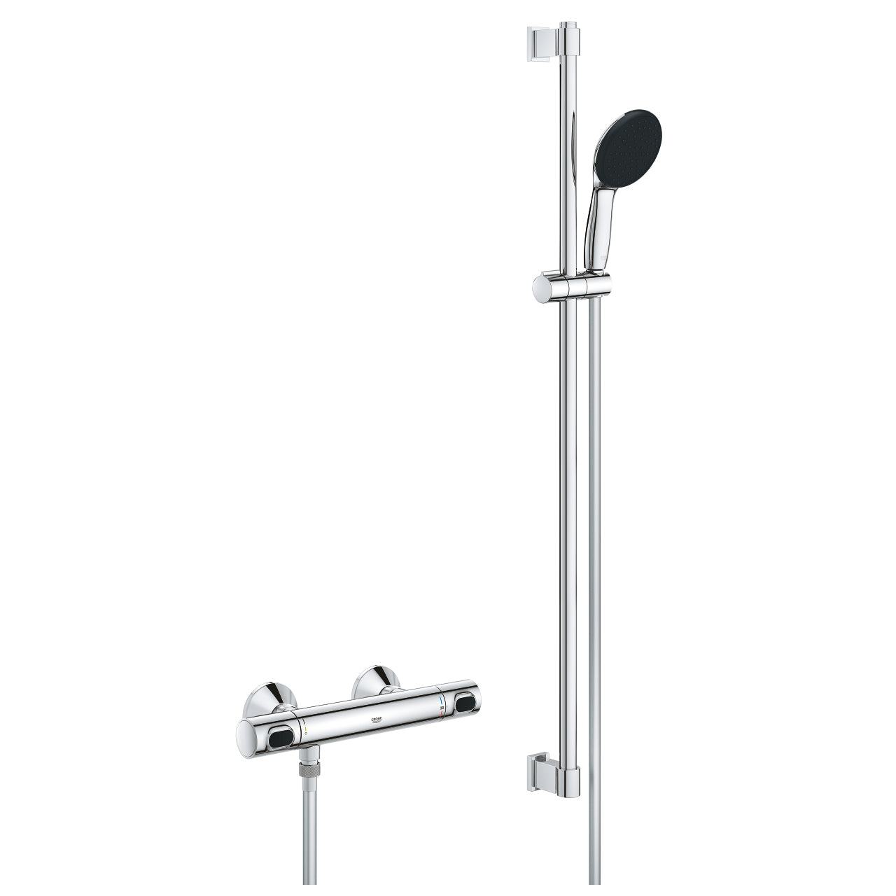 GROHE Badebatterie Precision Flow – Thermostat (Unterputz), Messing, Chrom